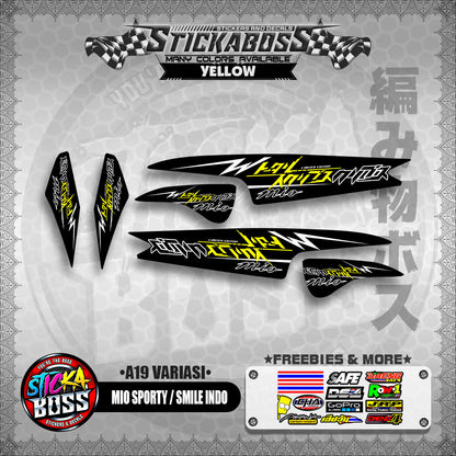 MIO SPORTY / SMILE INDO STICKER DECALS ( A19 VARIASI )【WITH FREEBIES】