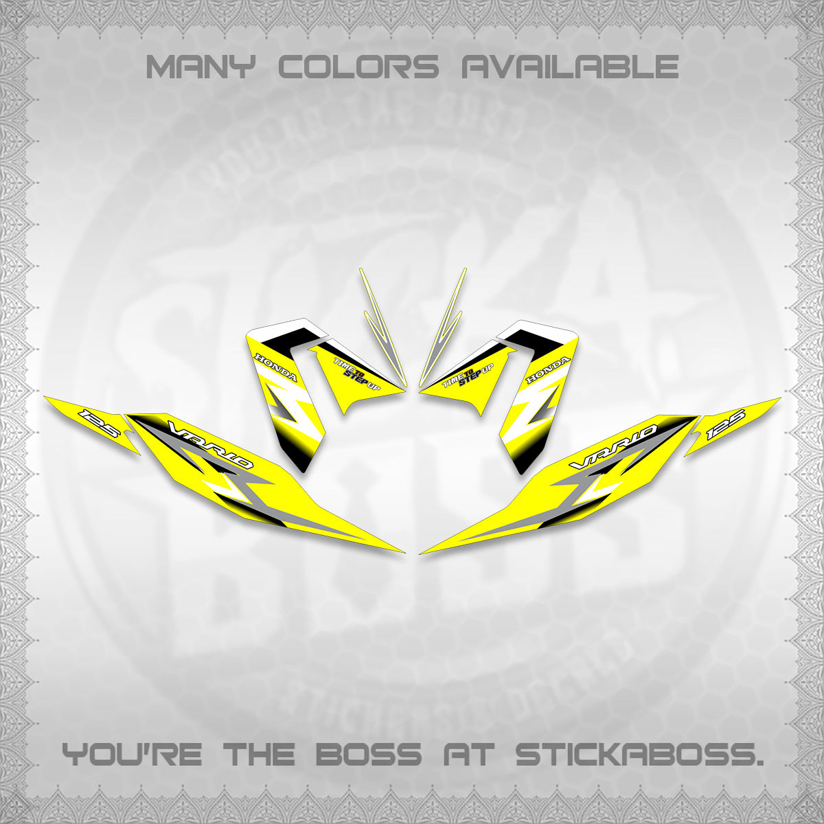 CLICK 125 V4 VARIO DECALS (2026 VR0006 DESIGN) STICKER KITS BY STICKABOSS