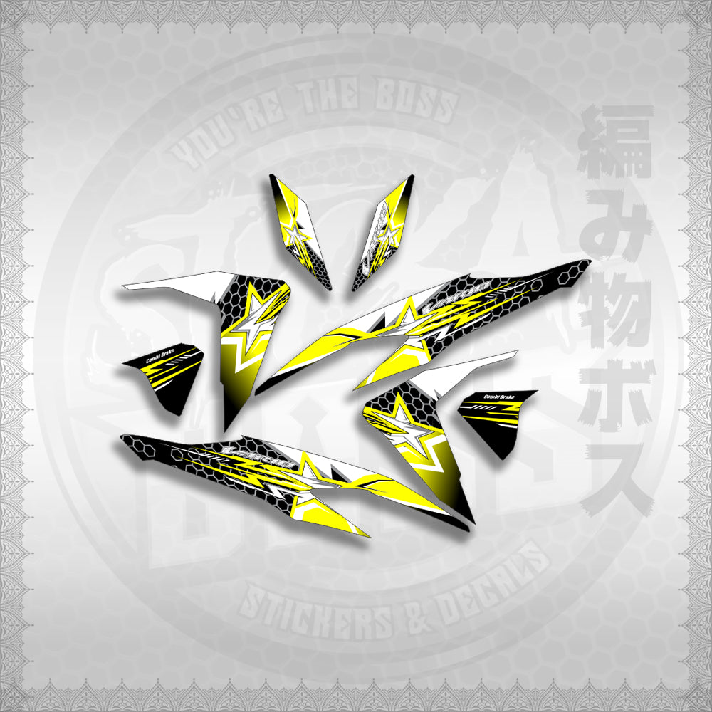 STICKER DECALS for CLICK V2 (CV220VA3) By STICKABOSS (SOFIE LAMINATED WATERPROOF)