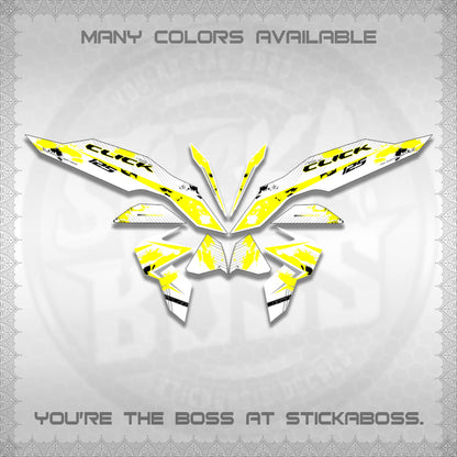 CLICK V3 MALAY FOR WHITE DECALS (HITAM STRIPING 03 MOTIF)STICKER DECALS By STICKABOSS