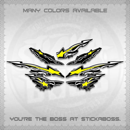 AEROX  V3 INDO DECALS (0005 RISING STAR)STICKER DECALS By STICKABOSS