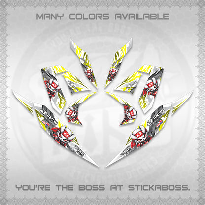 CLICK 125 V4 FOR WHITE DECALS (2026 NEW RCB 2.0 DESIGN) STICKER KITS BY STICKABOSS