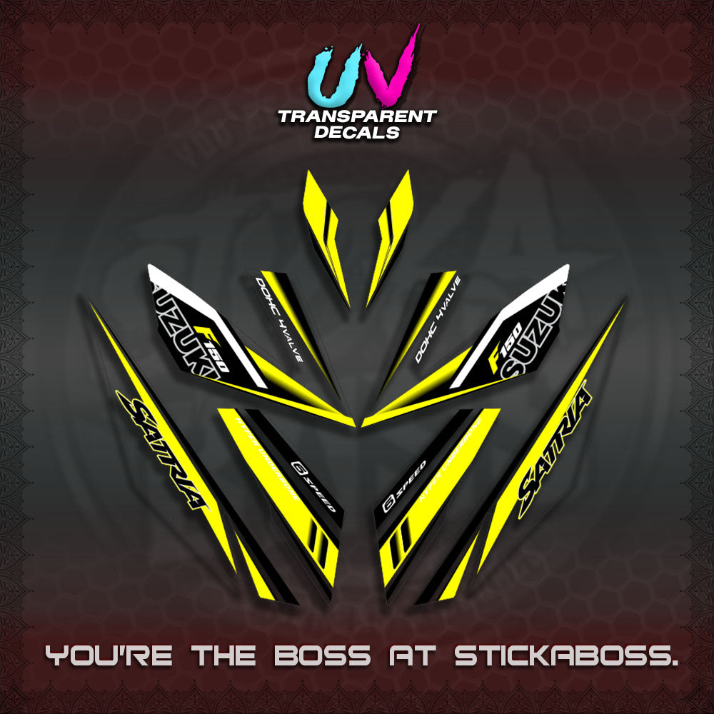 【PREMIUM UV PRINT】TRANSPARENT RAIDER 150 Fi SATRIA DECALS (2026 NTN N22)STICKER By STICKABOSS