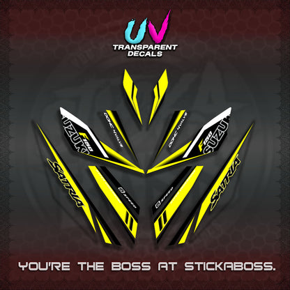 【PREMIUM UV PRINT】TRANSPARENT RAIDER 150 Fi SATRIA DECALS (2026 NTN N22)STICKER By STICKABOSS