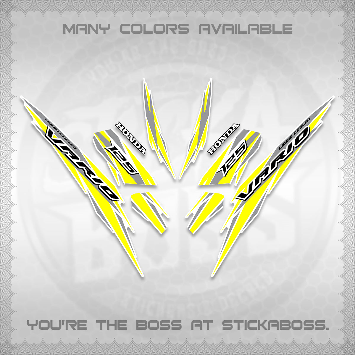 CLICK 125 V3 INDO FOR WHITE DECALS (2024 SV 22-A1 STYLE) STICKER KITS By STICKABOSS