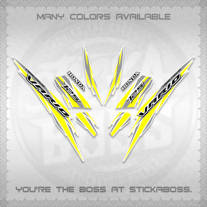 CLICK 125 V3 INDO FOR WHITE DECALS (2024 SV 22-A1 STYLE) STICKER KITS By STICKABOSS