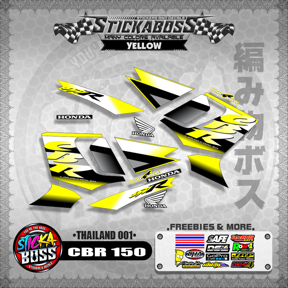 HONDA CBR 150 OLD DECALS ( THAILAND 001 )【WITH FREEBIES】