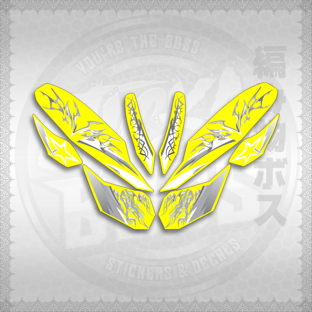 STICKER DECALS for CLICK 125 V3 (CV3VALEKYSH) By STICKABOSS (SOFIE LAMINATED WATERPROOF)