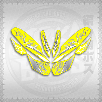 STICKER DECALS for CLICK 125 V3 (CV3VALEKYSH) By STICKABOSS (SOFIE LAMINATED WATERPROOF)