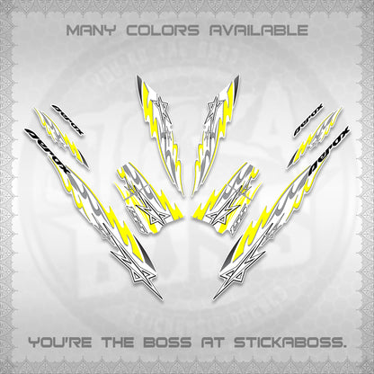 AEROX V2 INDO FOR WHITE DECALS (2026 STAR 0001 MOTIF) STICKER KITS By STICKABOSS