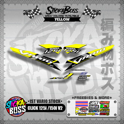 CLICK 125i / 150i V2 DECALS ( 1ST VARIO STOCK )【WITH FREEBIES】