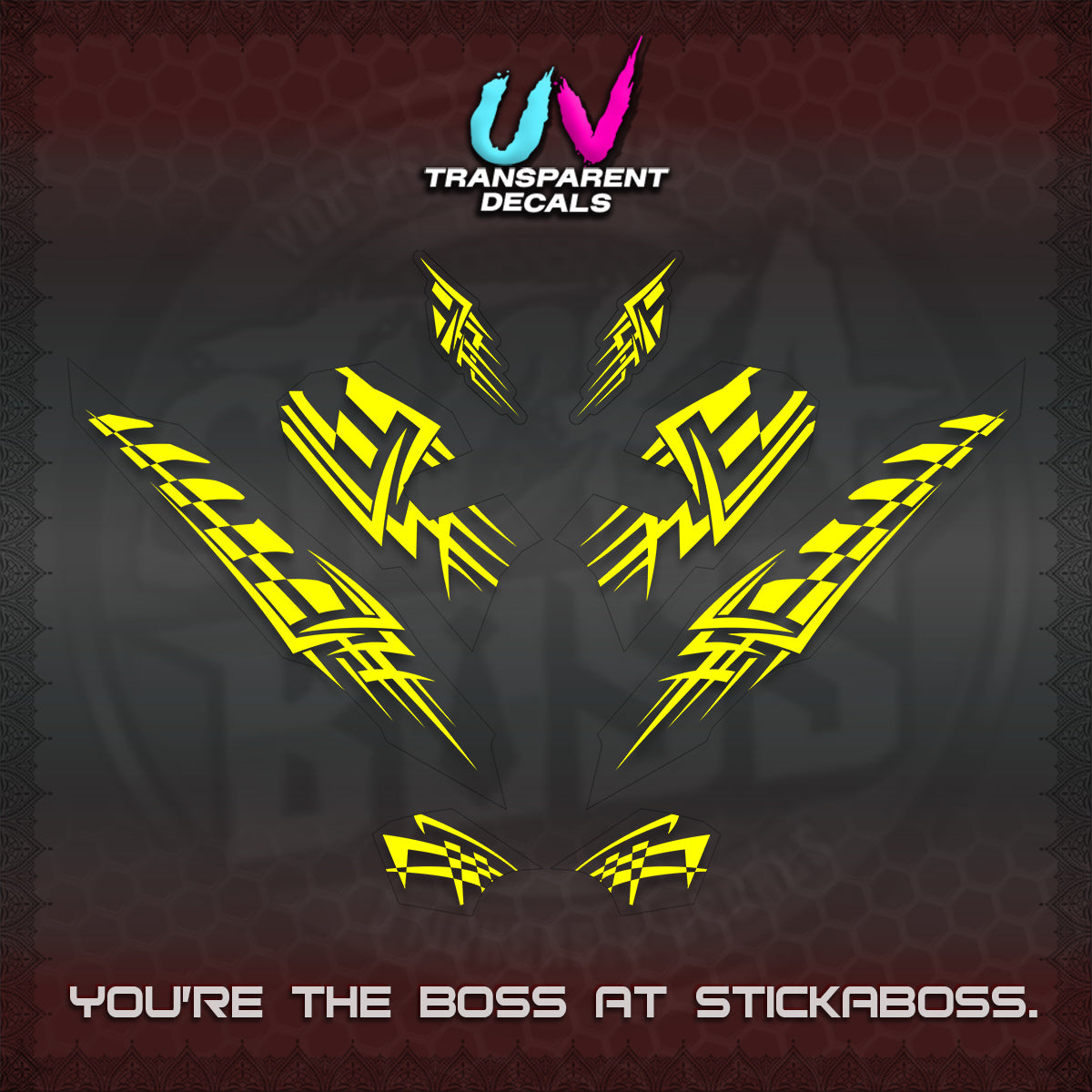 CLICK 125 V3 VARIO INDO-MALAY UV TRANSPARENT DECALS (2026 TRIBAL LINES DESIGN) STICKER DECALS By STICKABOSS