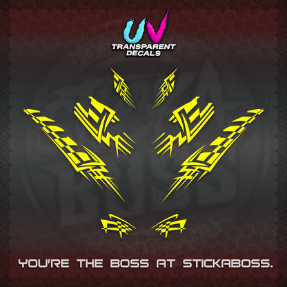 CLICK 125 V3 VARIO INDO-MALAY UV TRANSPARENT DECALS (2026 TRIBAL LINES DESIGN) STICKER DECALS By STICKABOSS