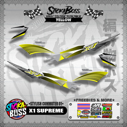 X1 SUPREME DECALS ( STYLISH COMMUTER 01 )【WITH FREEBIES】