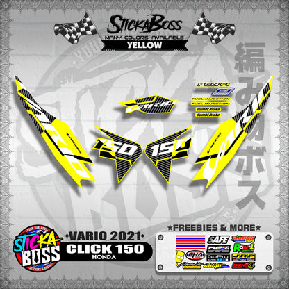 CLICK 150 V2 DECALS ( VARIO 2021 )【WITH FREEBIES】