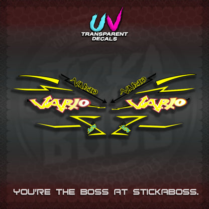 CLICK V2 INDO/MALAY UV TRANSPARENT VARIO DECALS (GRAFITY VARIO MOTIF)STICKER DECALS By STICKABOSS