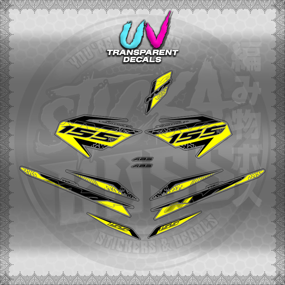 【PREMIUM UV PRINT】TRANSPARENT AEROX V3 ALPHA TURBO INDO (AV312TEDE)【WITH FREEBIES】