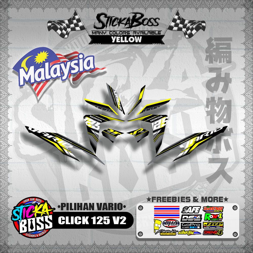 CLICK 125 V2 MALAYSIAN DECALS ( PILIHAN VARIO )