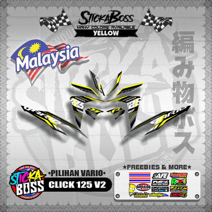CLICK 125 V2 MALAYSIAN DECALS ( PILIHAN VARIO )