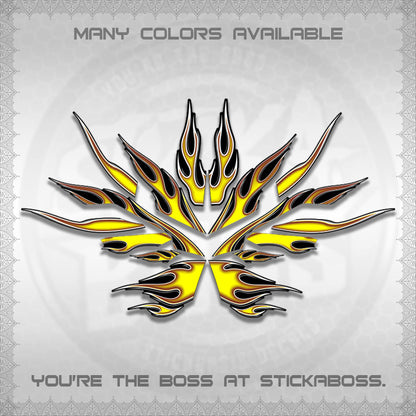 AEROX V3 ALPHA TURBO DECALS (2026 LED FIRE MOTIF)STICKER DECALS By STICKABOSS