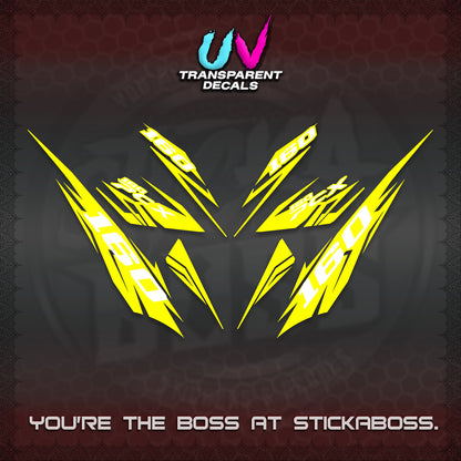 PCX 150 160 INDO UV TRANSPARENT DECALS (2026 NEW 08 DESIGN) STICKER DECALS By STICKABOSS