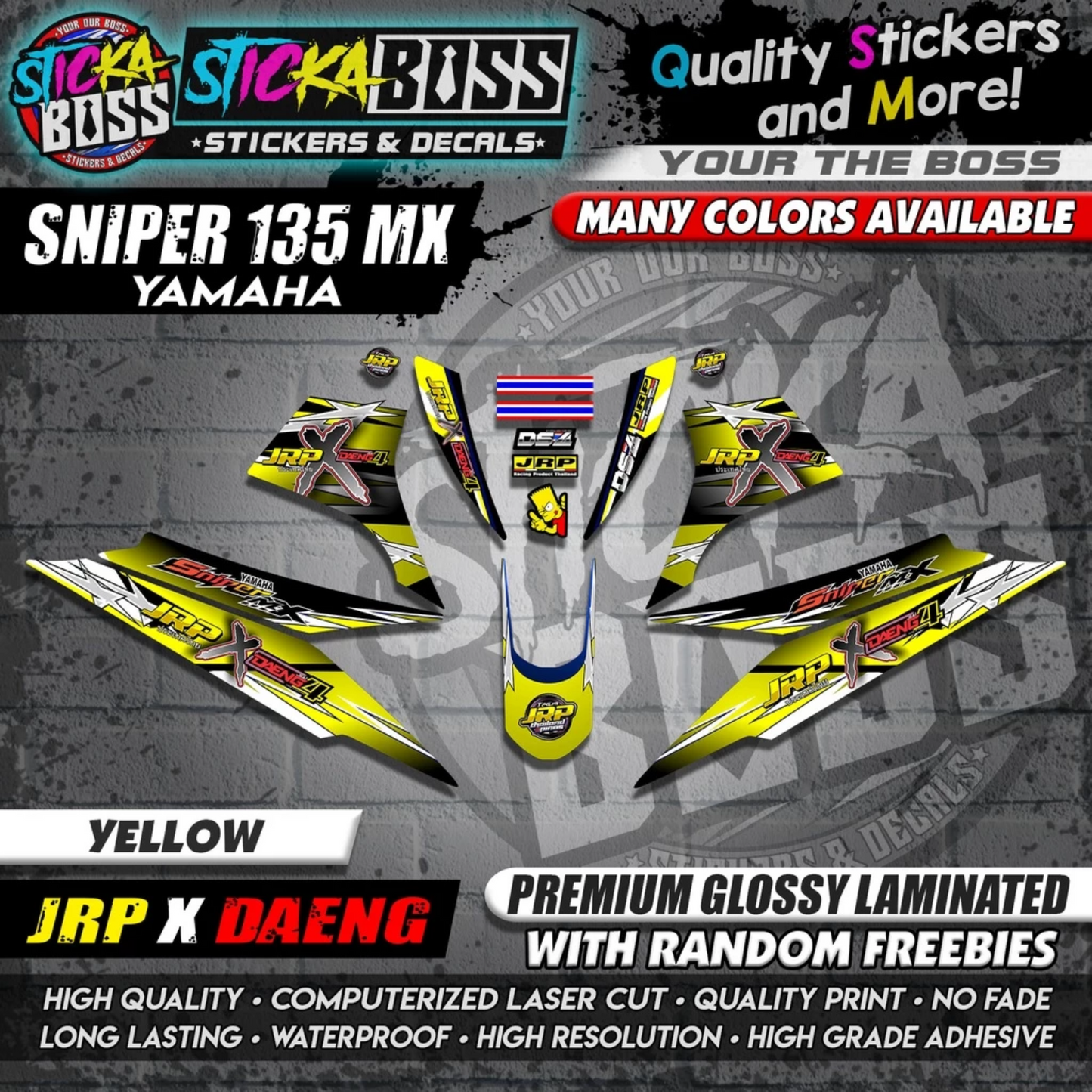 Sniper 135 MX Thailand Decals ( JRP x DAENG )【WITH FREEBIES】