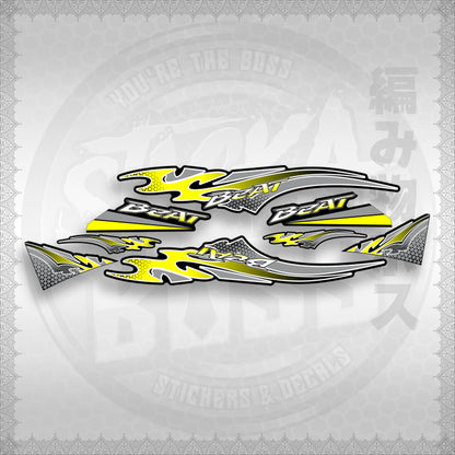 BEAT Fi V2 THAI CONCEPT ( FIERY EDGE ) STICKER DECALS By STICKABOSS