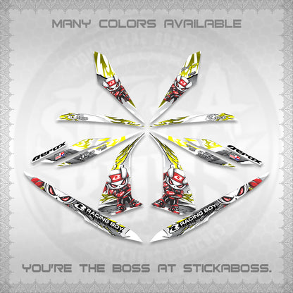 AEROX 155 V1 FOR WHITE DECALS (2026 NEW RCB 2.0 DESIGN) STICKER KITS BY STICKABOSS