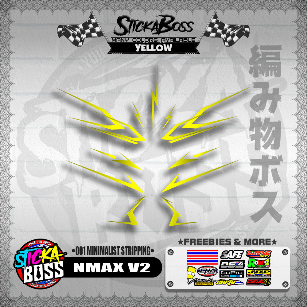 NMAX V2 DECALS ( 001 MINIMALIST STRIPPING )【WITH FREEBIES】