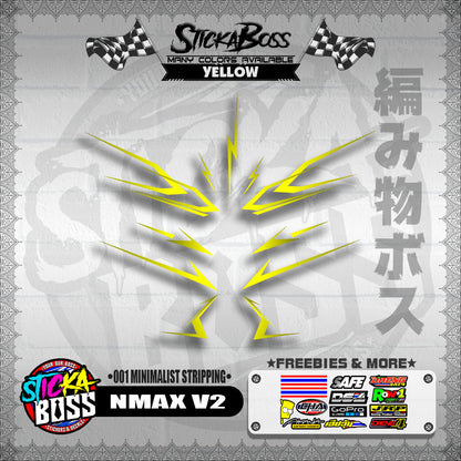 NMAX V2 DECALS ( 001 MINIMALIST STRIPPING )【WITH FREEBIES】