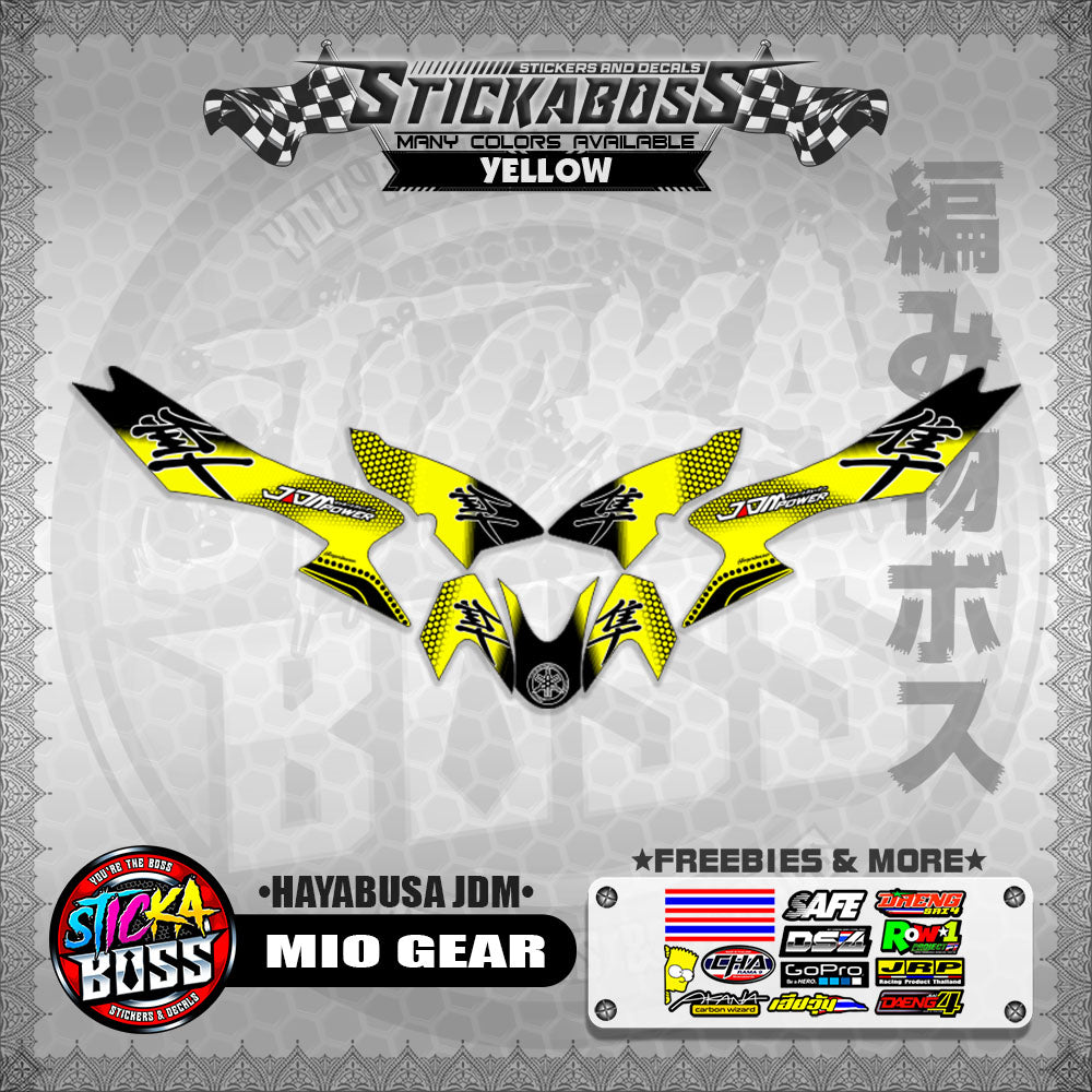 MIO GEAR STICKER DECALS ( HAYABUSA JDM )【WITH FREEBIES】