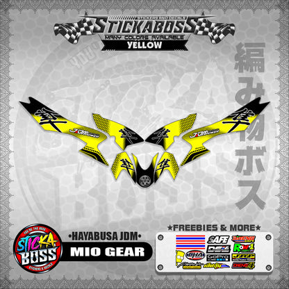 MIO GEAR STICKER DECALS ( HAYABUSA JDM )【WITH FREEBIES】