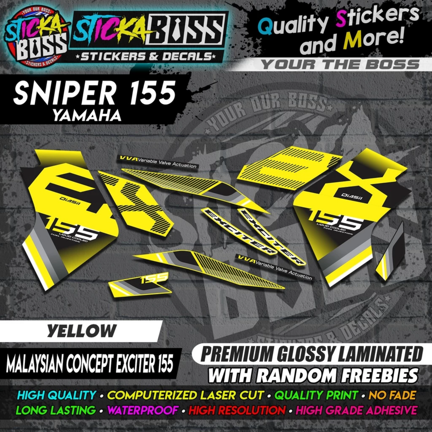 SNIPER 155 New Stock Decals [ MALAYSIAN CONCEPT EXCITER 155 ]