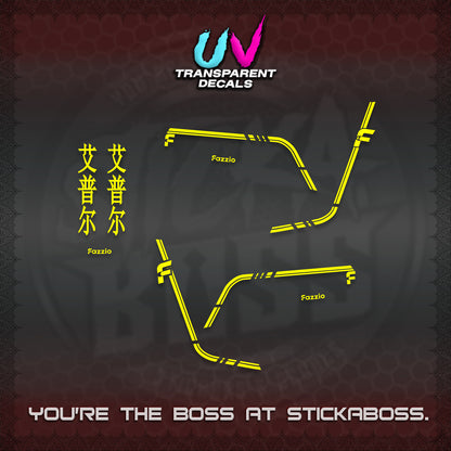 FAZZIO UV TRANSPARENT DECALS (2026 JAPAN LINES) STICKER KITS BY STICKABOSS