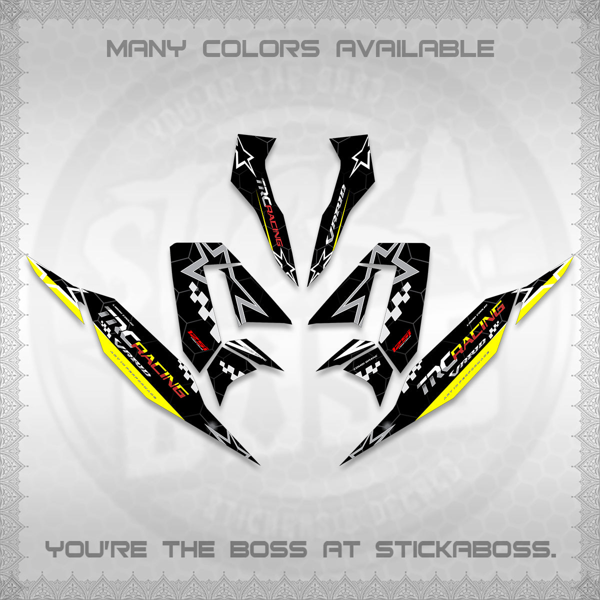 CLICK V4 DECALS (2026 TRC RACING DESIGN)STICKER DECALS By STICKABOSS
