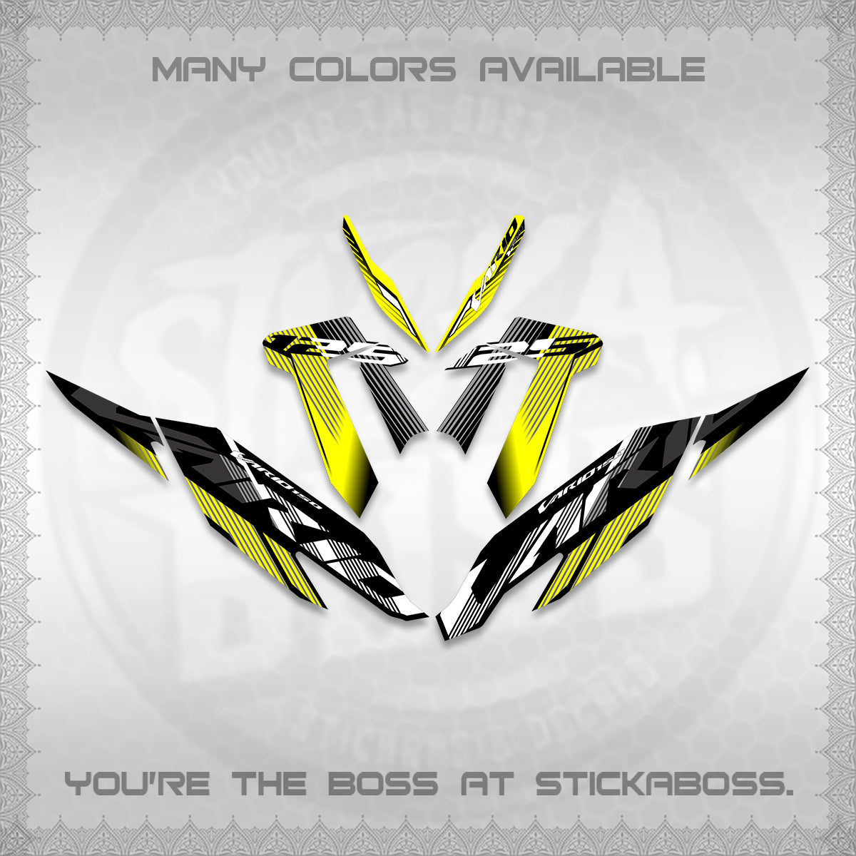 CLICK 125 V4 MALAYSIAN VARIO DECALS (2020 DESIGN) STICKER DECALS By STICKABOSS