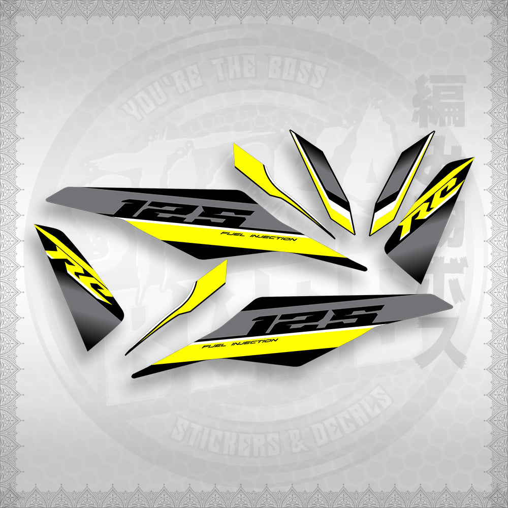 STICKER DECALS for MIO I 125 (MIIM3DARCED) By STICKABOSS (SOFIE LAMINATED WATERPROOF)