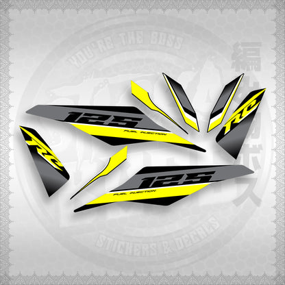 STICKER DECALS for MIO I 125 (MIIM3DARCED) By STICKABOSS (SOFIE LAMINATED WATERPROOF)