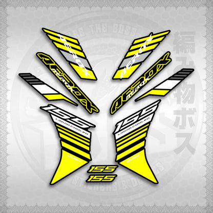 STICKER DECALS for AEROX V3 ALPHA TURBO INDO (AV3BAST) By STICKABOSS (SOFIE LAMINATED WATERPROOF)