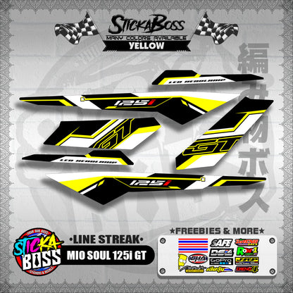 MIO SOUL 125i GT DECALS ( LINE STREAK )【WITH FREEBIES】