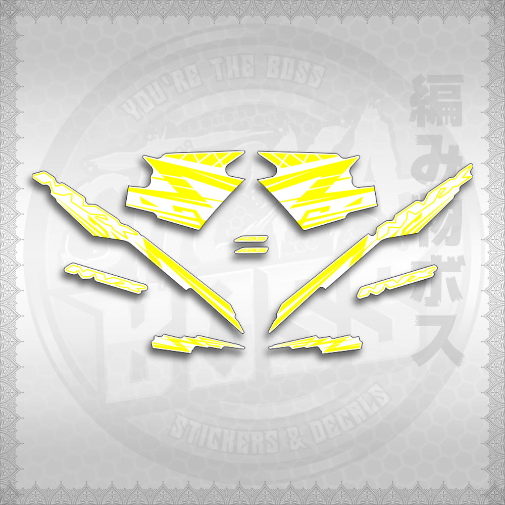 STICKER DECALS for AEROX V3 ALPHA TURBO INDO FOR WHITE (AV314ARV9SE) By STICKABOSS (SOFIE LAMINATED WATERPROOF)