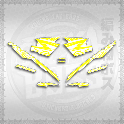 STICKER DECALS for AEROX V3 ALPHA TURBO INDO FOR WHITE (AV314ARV9SE) By STICKABOSS (SOFIE LAMINATED WATERPROOF)