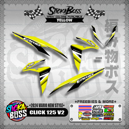 CLICK 125 V2 DECALS ( 2024 VARIO NEW STYLE )【WITH FREEBIES】