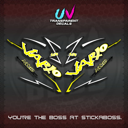 CLICK V3 UV TRANSPARENT INDO VARIO DECALS (STRIPPING GRAFITY MOTIF)STICKER DECALS By STICKABOSS