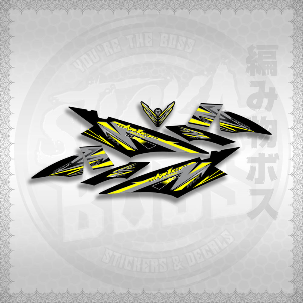 MIO SOUL I STRIPING CARBURETOR STICKER DECALS By STICKABOSS (SOFIE LAMINATED WATERPROOF)