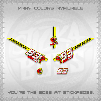 GIORNO 125 DECALS (MARQUEZ 93 DESIGN) STICKER DECALS BY STICKABOSS