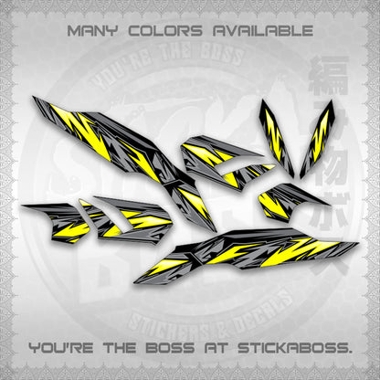 CLICK V3 INDO MALAY CONCEPT ( STRIPING NEW CUSTOM DESIGN ) STICKER DECALS By STICKABOSS