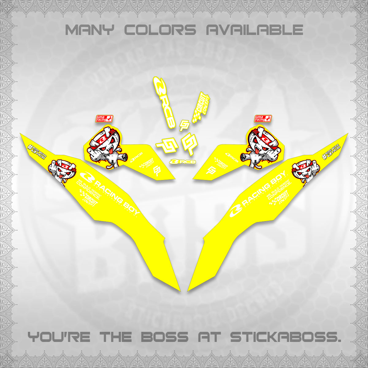 CLICK V3 DECALS (2026 RACE ZOMBIE DESIGN)STICKER DECALS By STICKABOSS
