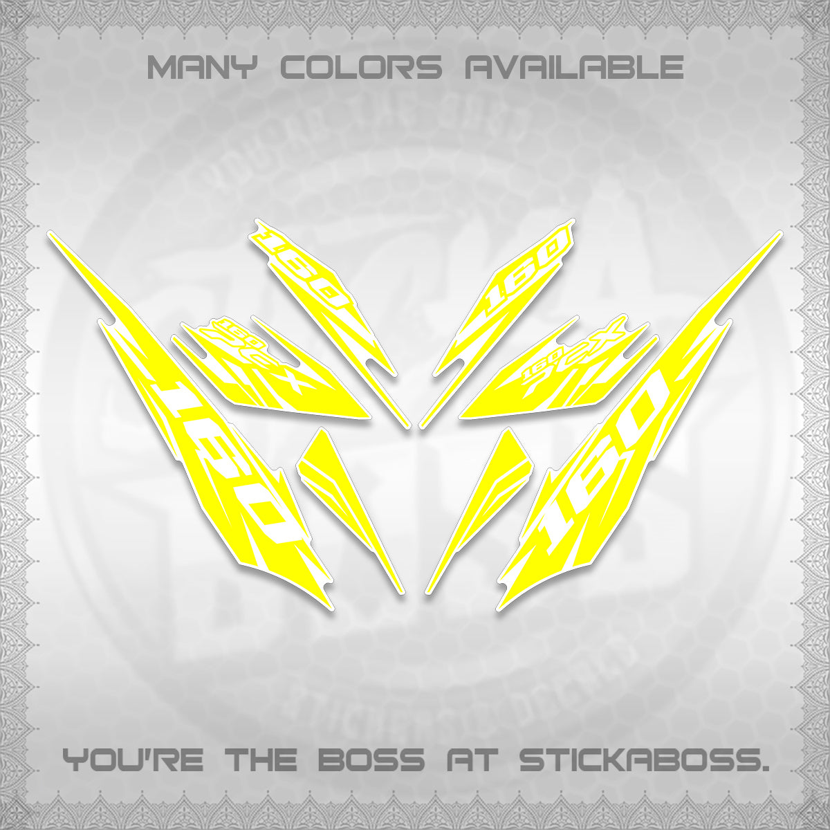PCX 150 160 INDO FOR WHITE DECALS (2026 NEW 08 DESIGN) STICKER DECALS By STICKABOSS