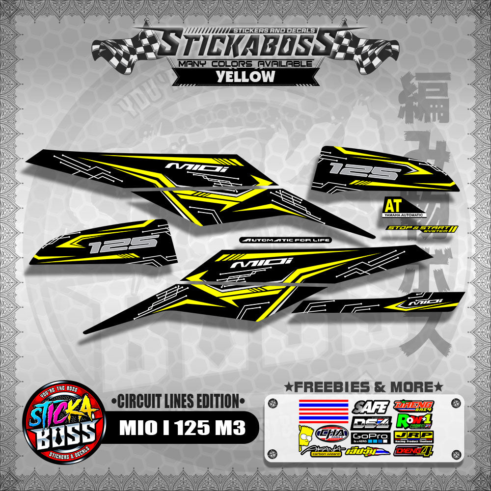 MIO i 125 DECALS ( M3 CIRCUIT LINES EDITION )【WITH FREEBIES】